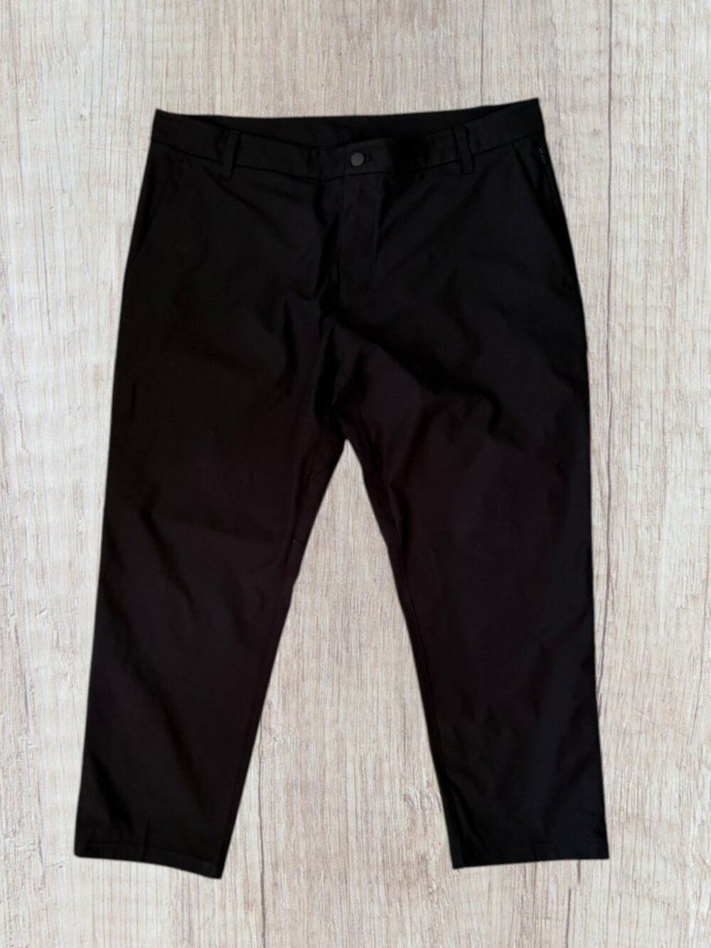 Lululemon ABC Commission Pants Black Mens 38 Short Stretch Golf Travel Casual